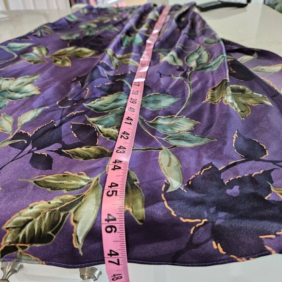 Vintage California Dynasty Purple Floral Maxi Slip Dress Small Lace Straps - Picture 10 of 10